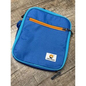 Cactour Kids Insulated Lunch Bag Blue‎ Orange Zippered School Travel Tote Buckle